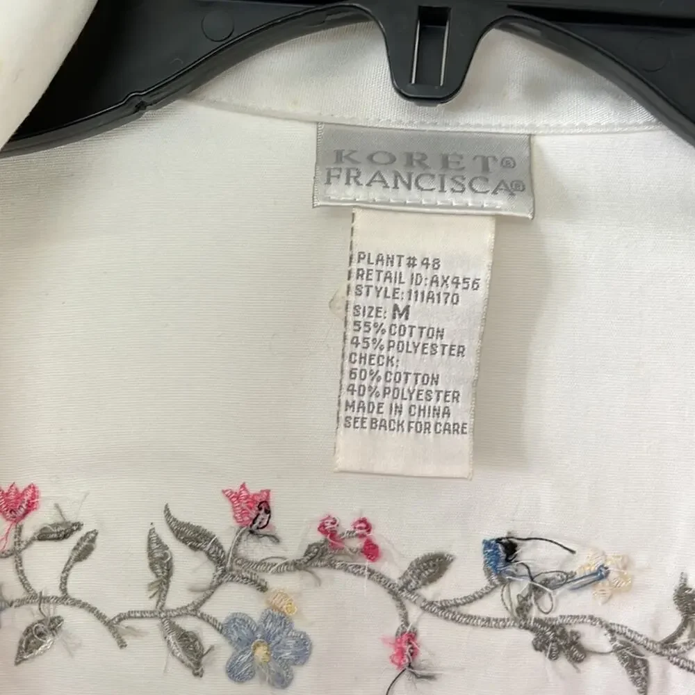 Vintage Koret Francisca Pink Flower Patchwork Zip Up Windbreaker Jacket - Picture 3 of 14